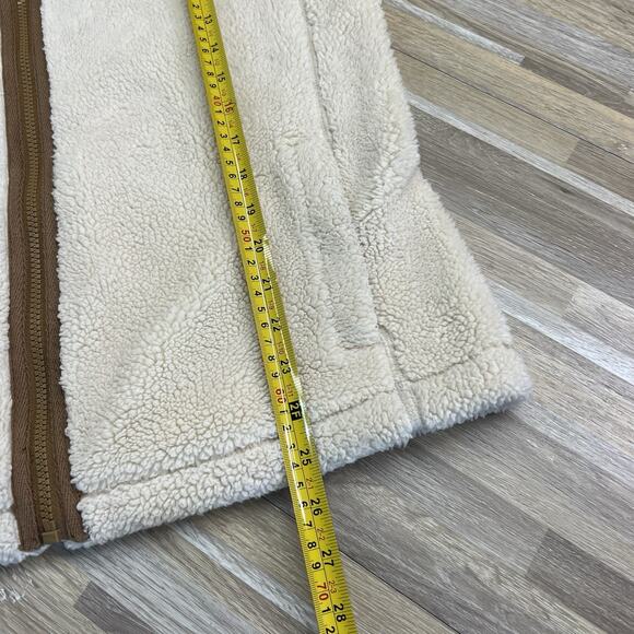 Chaps Women’s Sherpa Fleece Vest Beige Size Large - JN316 - Picture 6 of 7